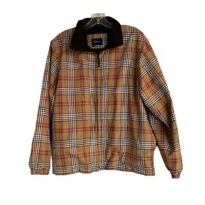 Catalina Plaid Windbreaker Jacket Cappuccino Full Zip Women’s XL